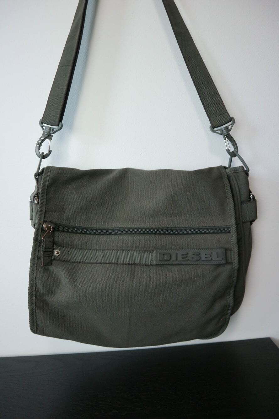 Diesel Cotton Canvas Vintage Messenger Cross body Bag Y2K